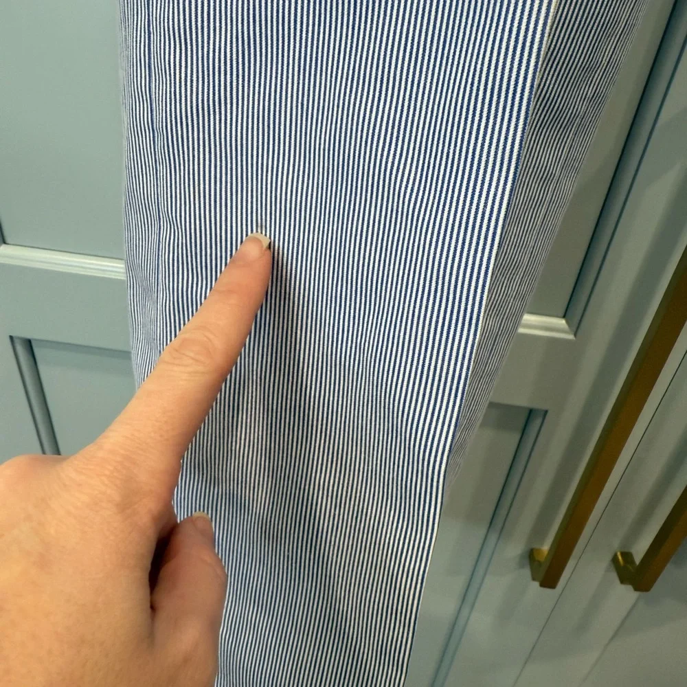 Brooks Brothers‎ light Blue Seersucker Striped pants size 12 derby Catherine fit